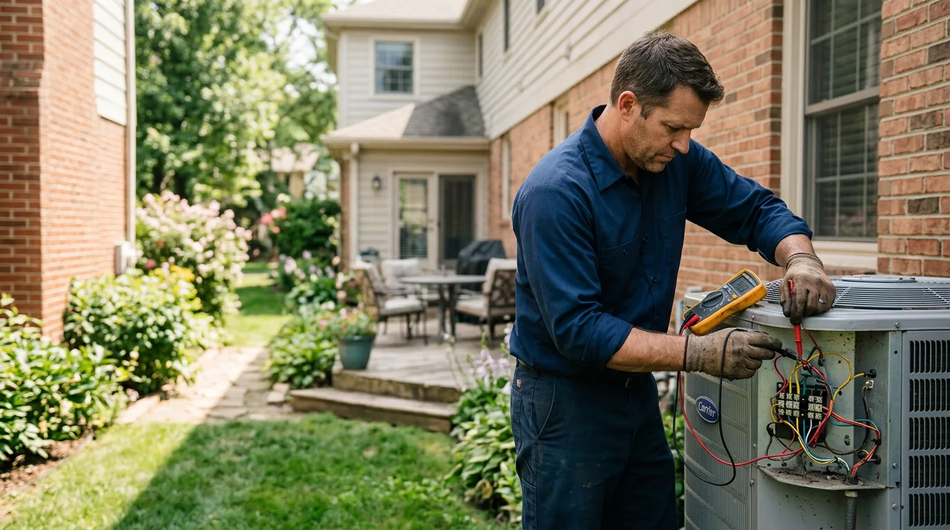 HVAC technician working near Le Mars, IA